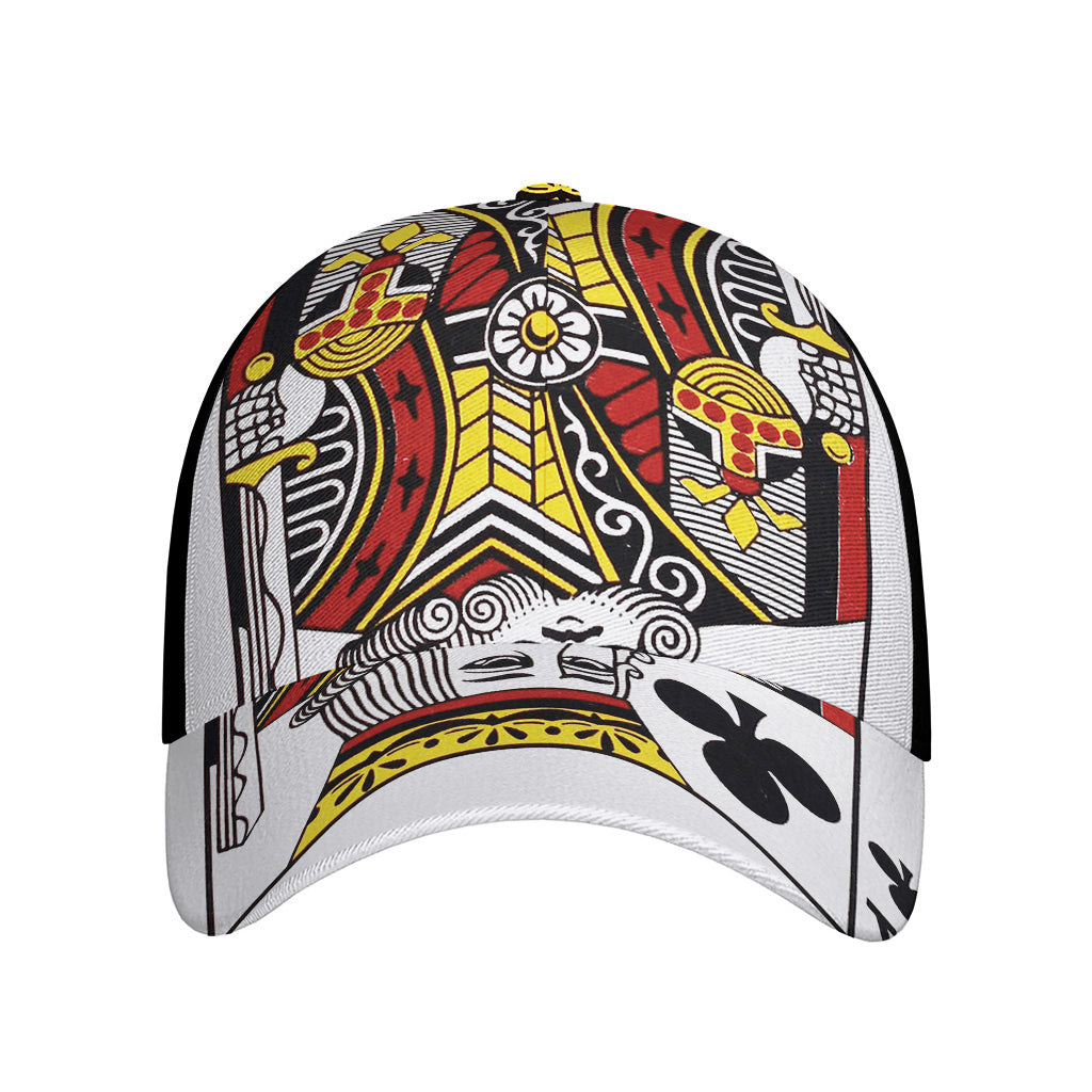 King Of Clubs Playing Card Print Baseball Cap