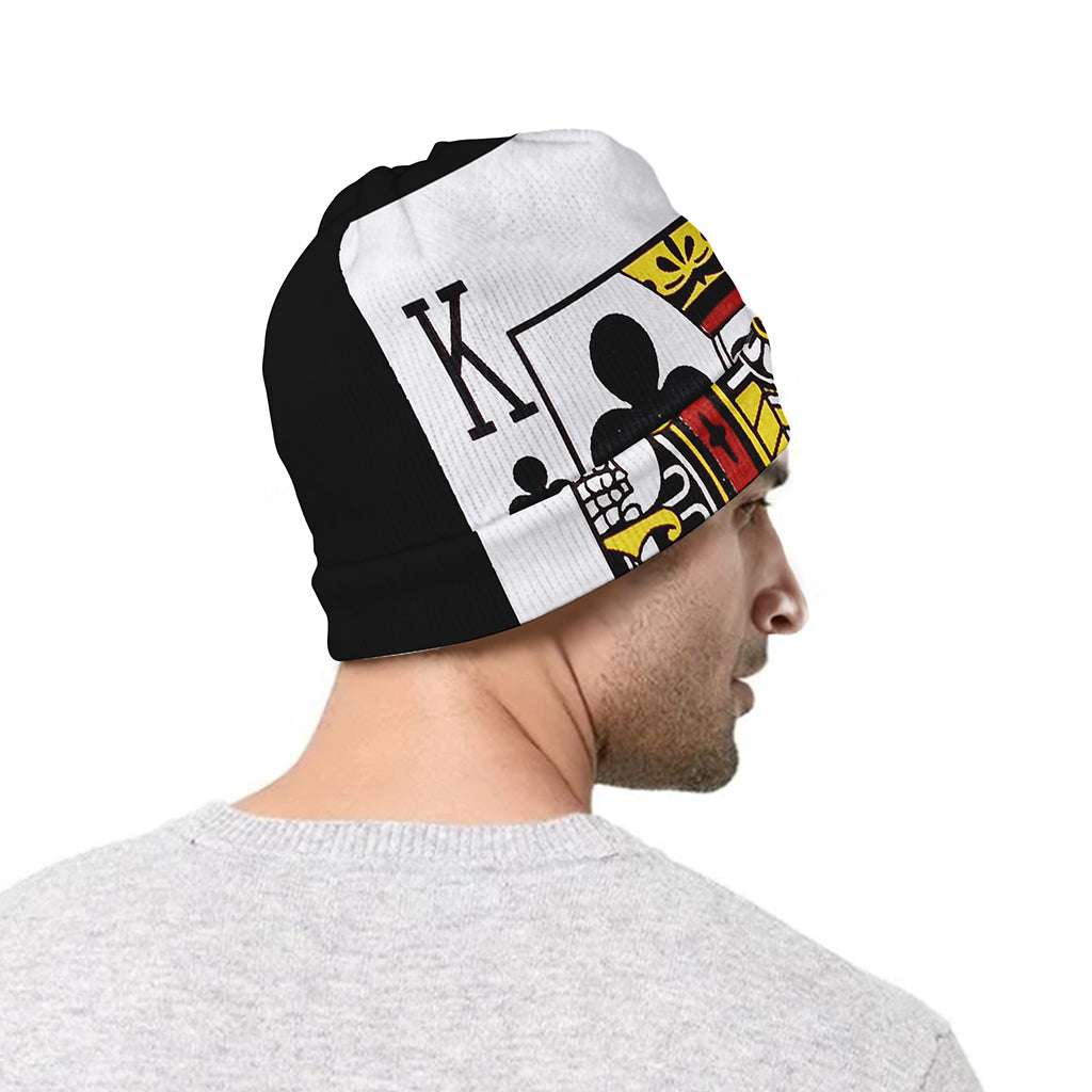 King Of Clubs Playing Card Print Beanie