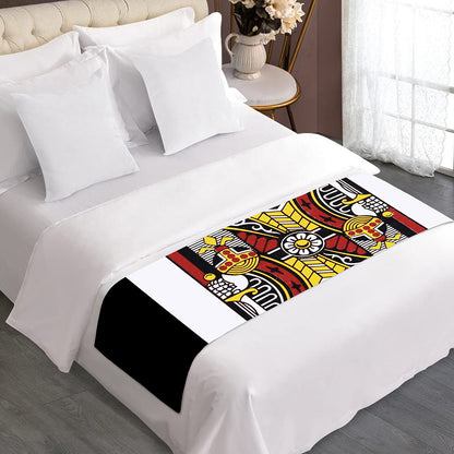 King Of Clubs Playing Card Print Bed Runner