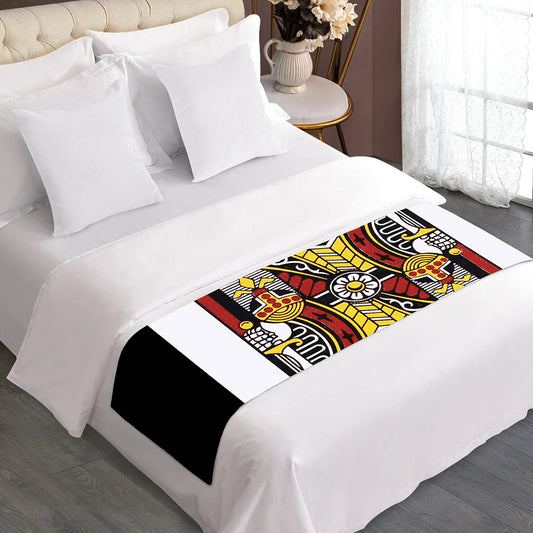 King Of Clubs Playing Card Print Bed Runner
