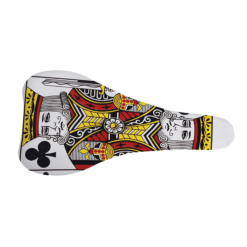 King Of Clubs Playing Card Print Bicycle Seat Cover