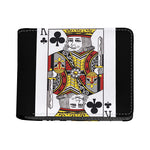 King Of Clubs Playing Card Print Bifold Wallet