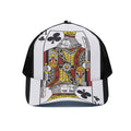 King Of Clubs Playing Card Print Black Mesh Trucker Hat