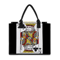 King Of Clubs Playing Card Print Canvas Tote Bag