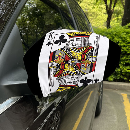 King Of Clubs Playing Card Print Car Side Mirror Covers