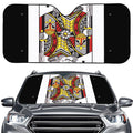 King Of Clubs Playing Card Print Car Windshield Sun Shade