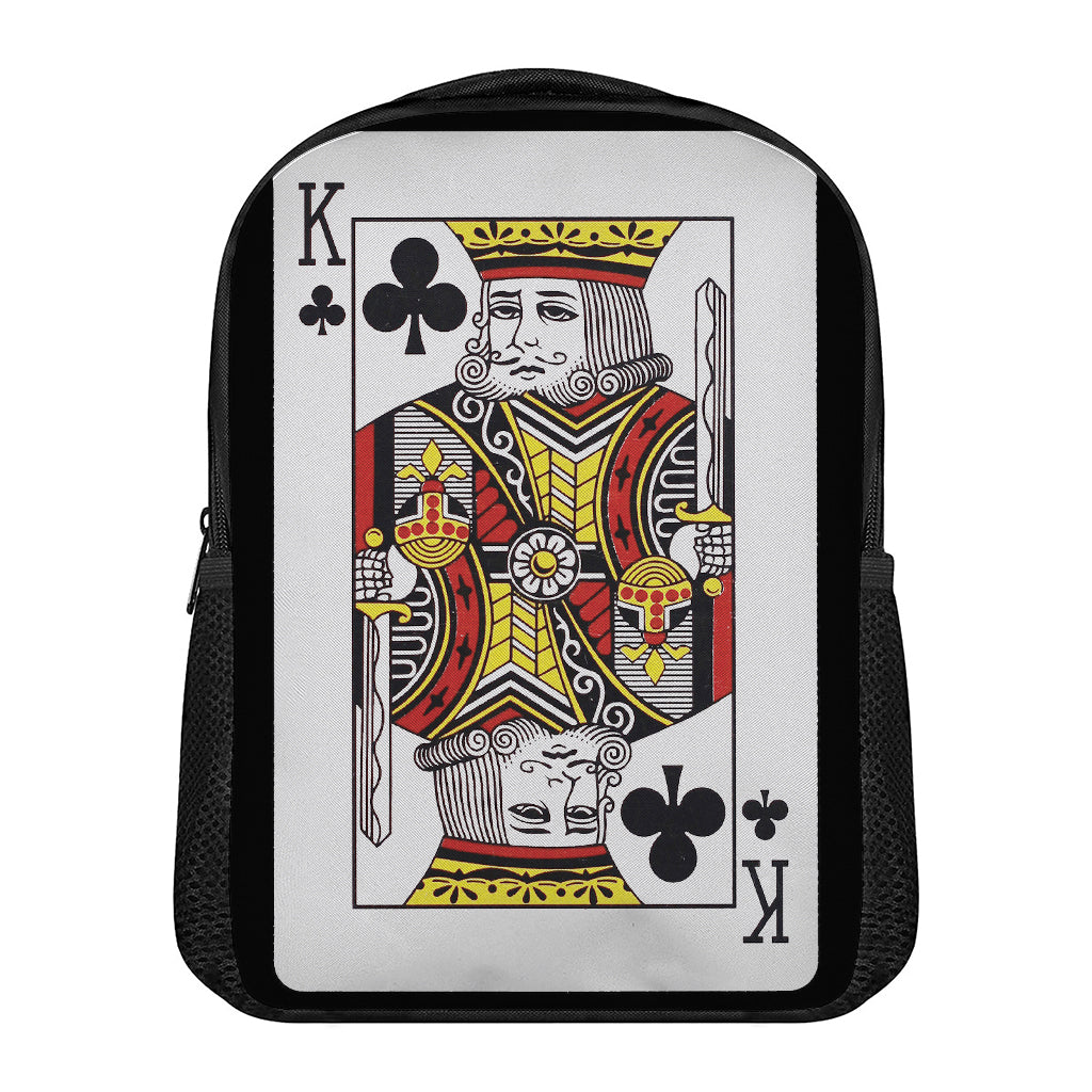 King Of Clubs Playing Card Print Casual Backpack