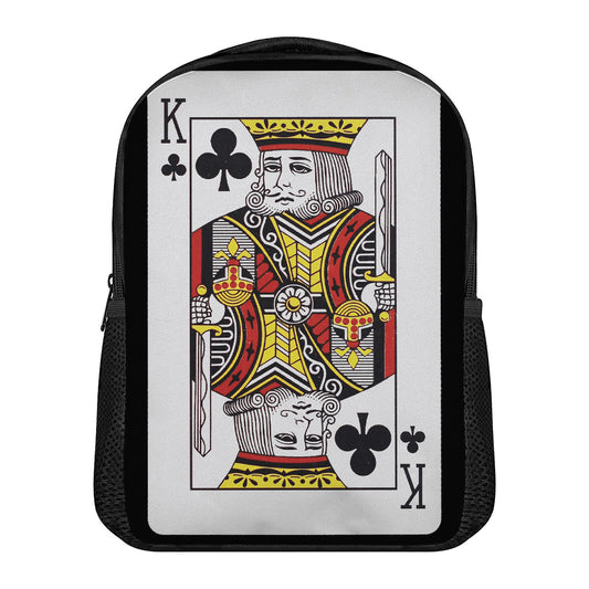 King Of Clubs Playing Card Print Casual Backpack