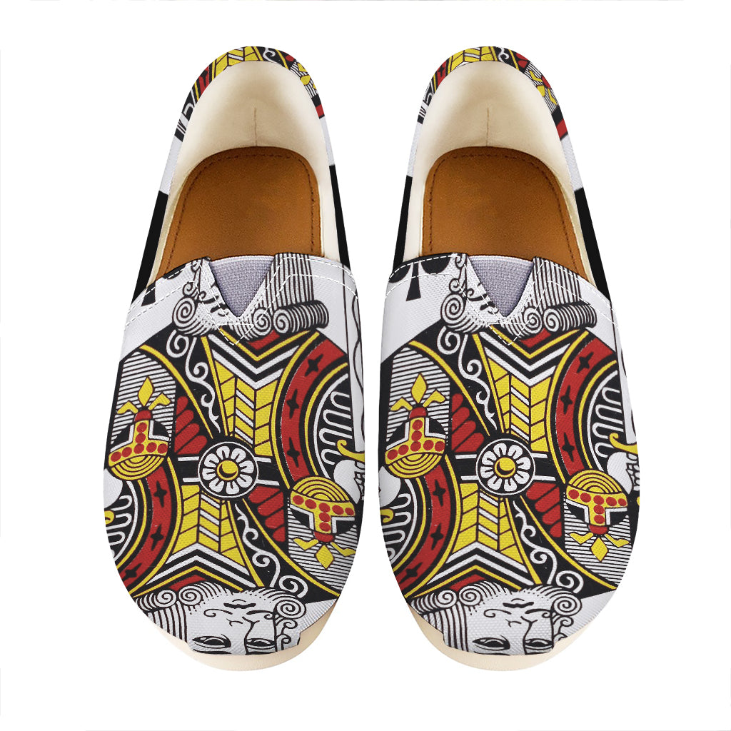 King Of Clubs Playing Card Print Casual Shoes