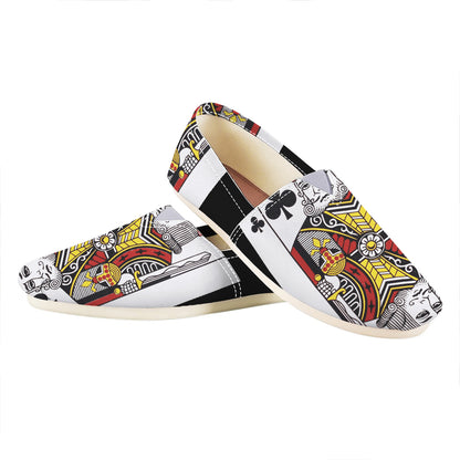 King Of Clubs Playing Card Print Casual Shoes