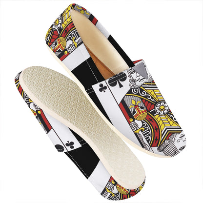 King Of Clubs Playing Card Print Casual Shoes