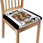 King Of Clubs Playing Card Print Chair Cushion Cover