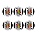 King Of Clubs Playing Card Print Coaster Set