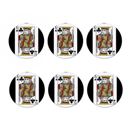 King Of Clubs Playing Card Print Coaster Set