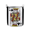 King Of Clubs Playing Card Print Collapsible Laundry Basket