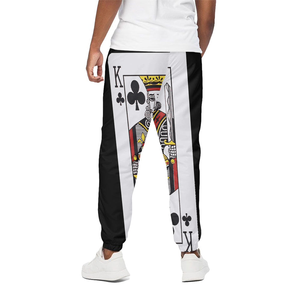 King Of Clubs Playing Card Print Cotton Pants