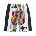 King Of Clubs Playing Card Print Cotton Shorts