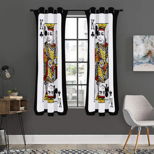 King Of Clubs Playing Card Print Curtain
