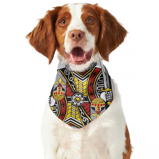 King Of Clubs Playing Card Print Dog Bandana