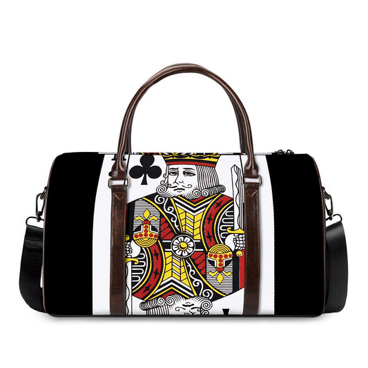 King Of Clubs Playing Card Print Duffle Bag