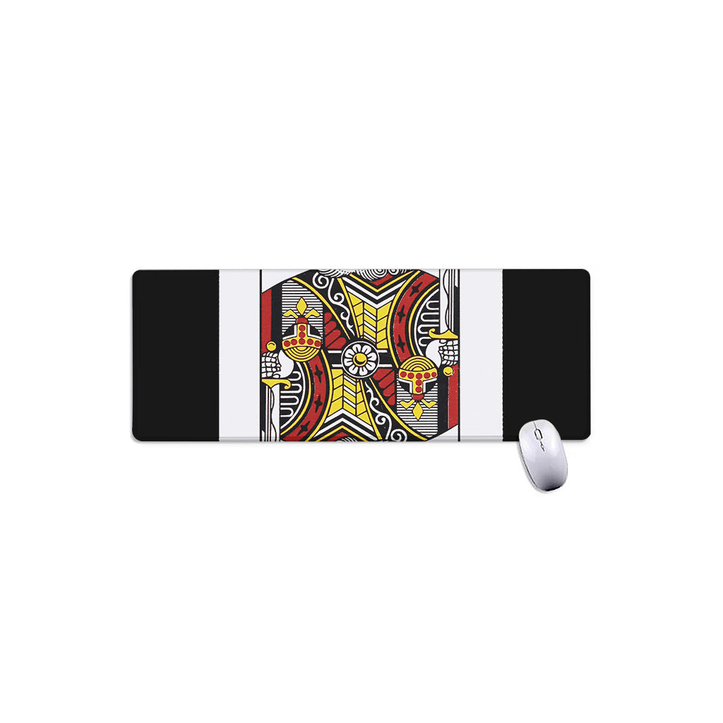 King Of Clubs Playing Card Print Extended Mouse Pad