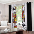 King Of Clubs Playing Card Print Extra Wide Grommet Curtains