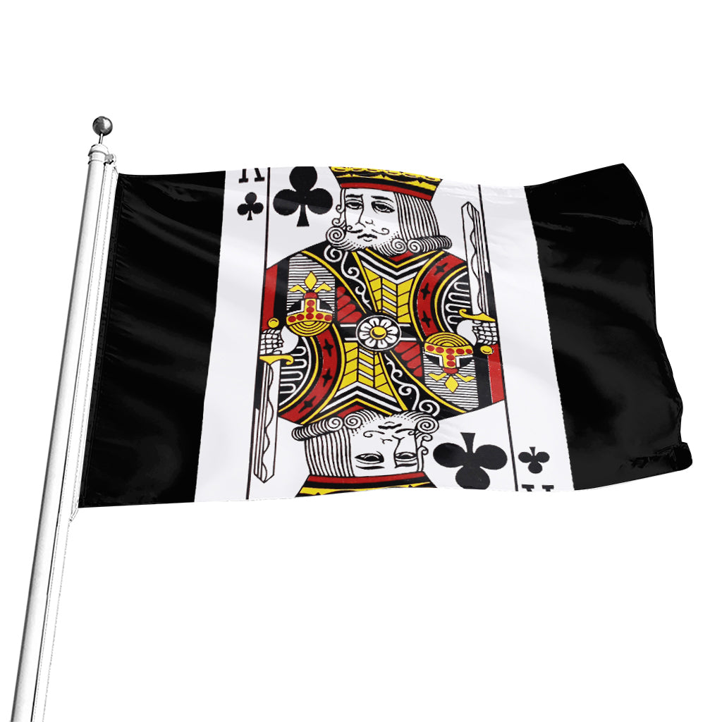 King Of Clubs Playing Card Print Flag