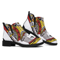 King Of Clubs Playing Card Print Flat Ankle Boots