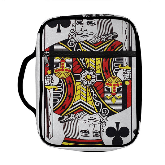 King Of Clubs Playing Card Print Front Pocket Bible Bag