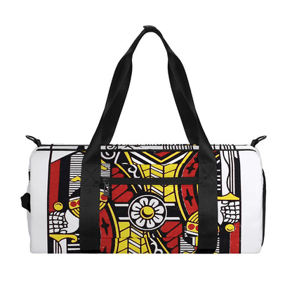 King Of Clubs Playing Card Print Gym Bag