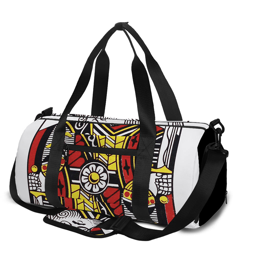 King Of Clubs Playing Card Print Gym Bag