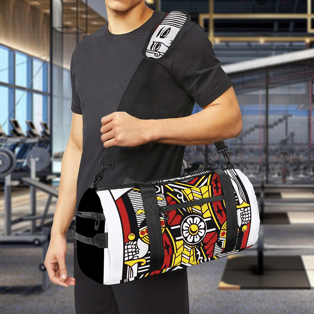 King Of Clubs Playing Card Print Gym Bag