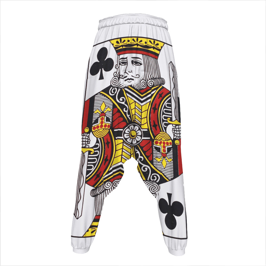 King Of Clubs Playing Card Print Hammer Pants