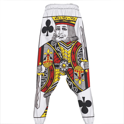King Of Clubs Playing Card Print Hammer Pants
