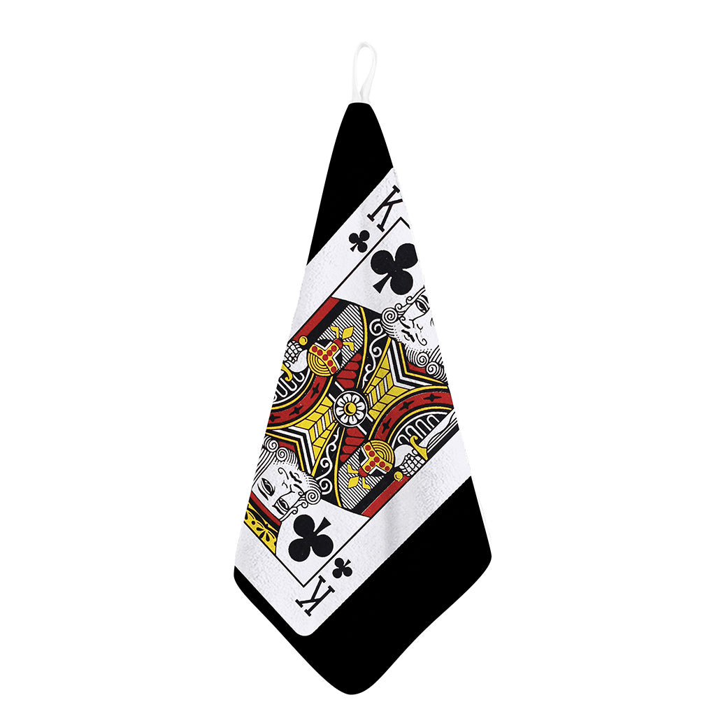 King Of Clubs Playing Card Print Hand Towel