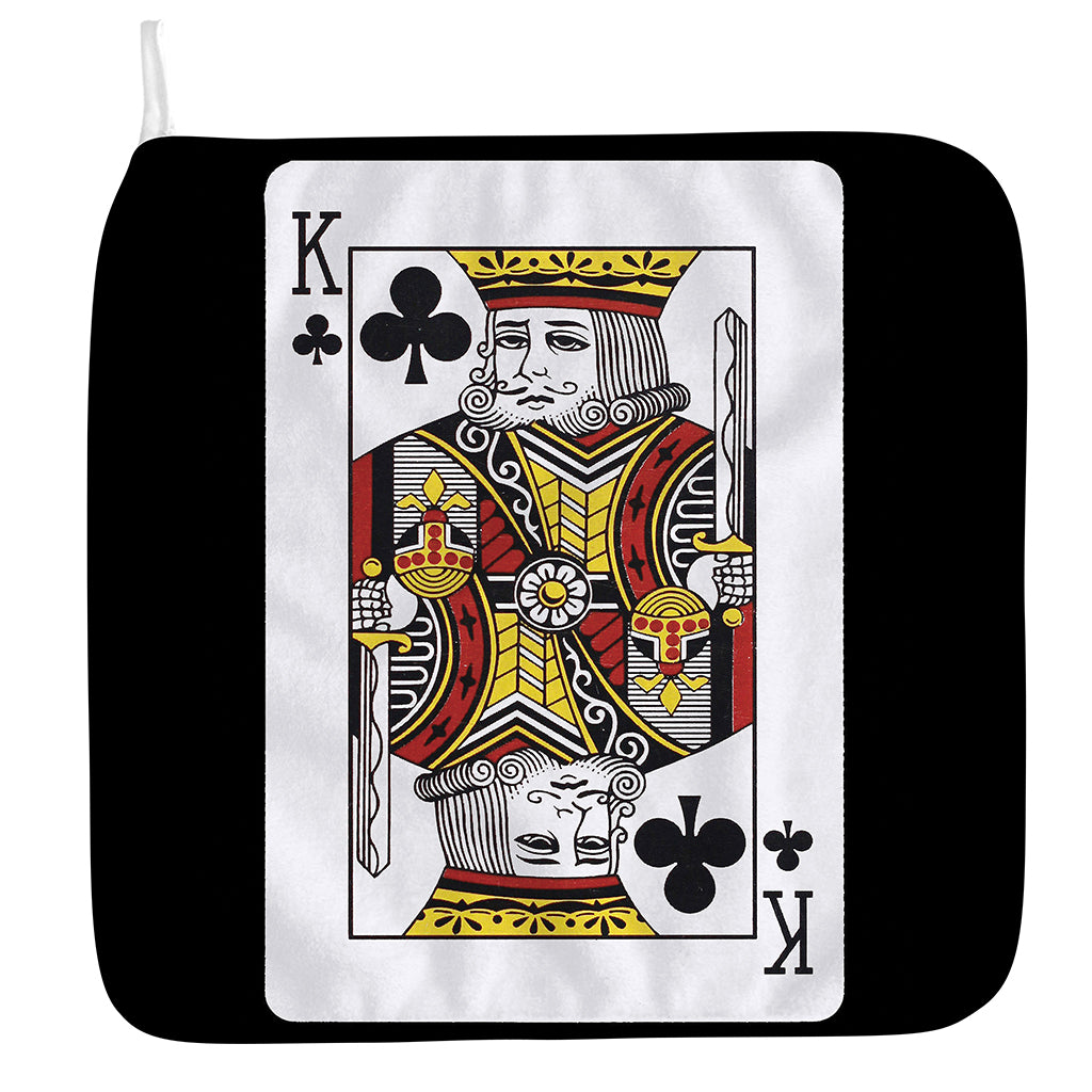 King Of Clubs Playing Card Print Hand Towel