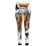 King Of Clubs Playing Card Print High-Waisted Pocket Leggings