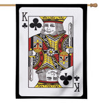 King Of Clubs Playing Card Print House Flag