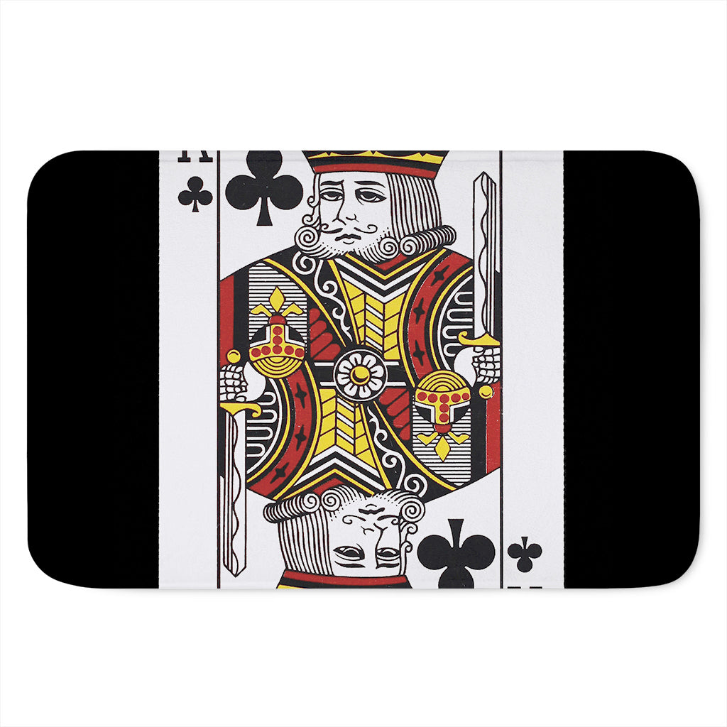 King Of Clubs Playing Card Print Indoor Door Mat