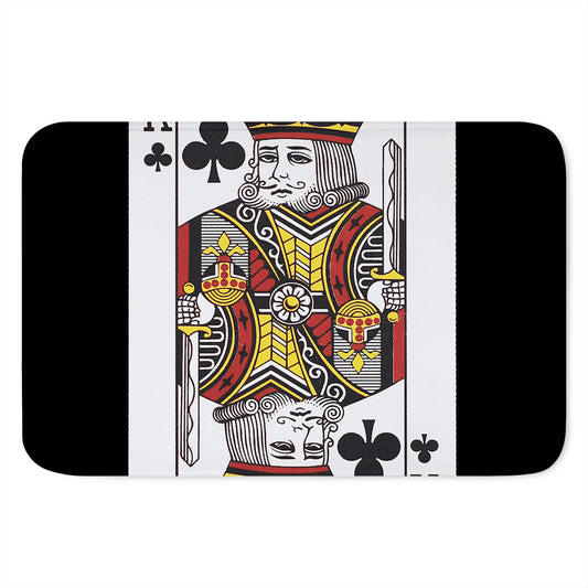King Of Clubs Playing Card Print Indoor Door Mat