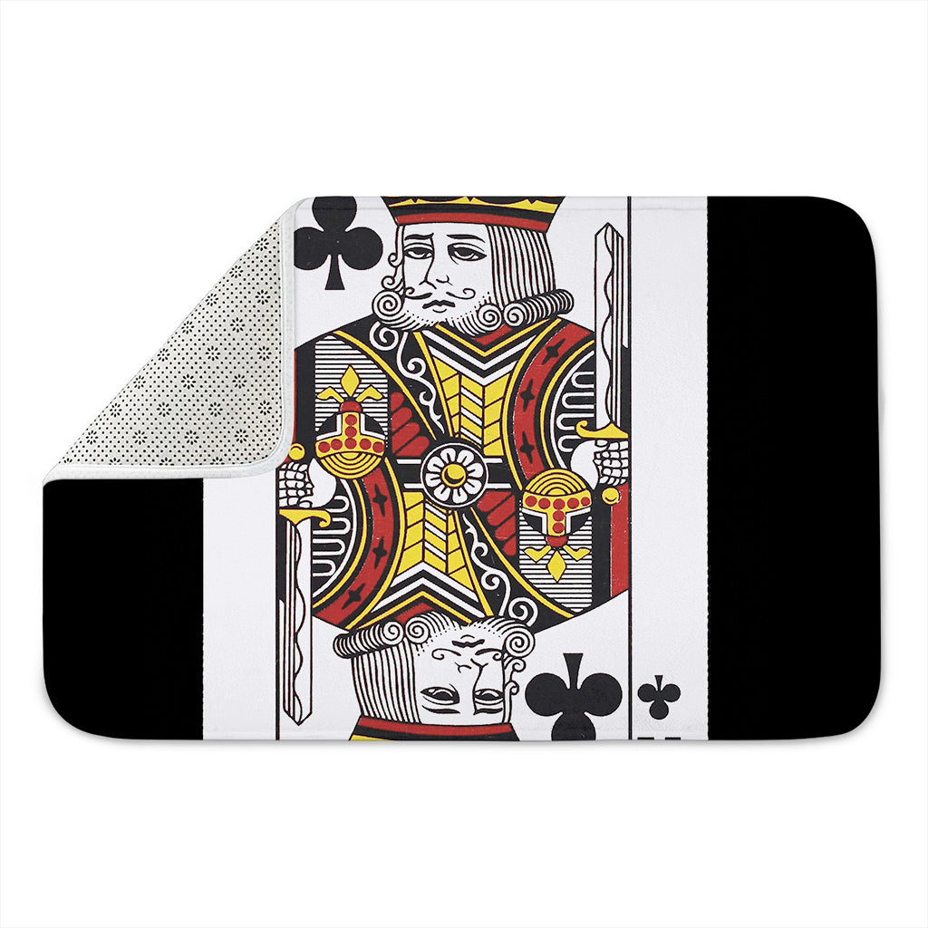 King Of Clubs Playing Card Print Indoor Door Mat