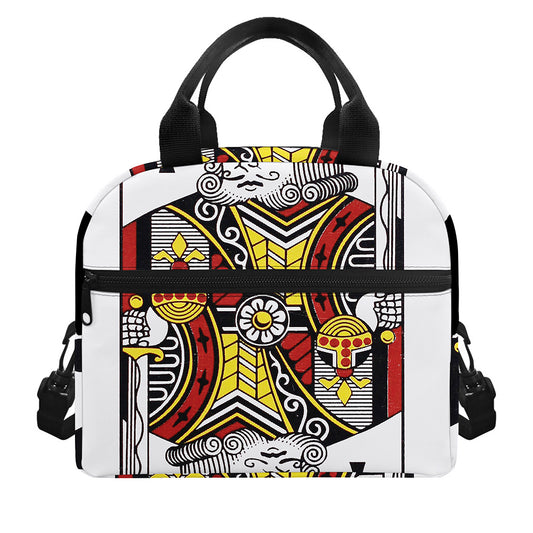 King Of Clubs Playing Card Print Insulated Lunch Bag