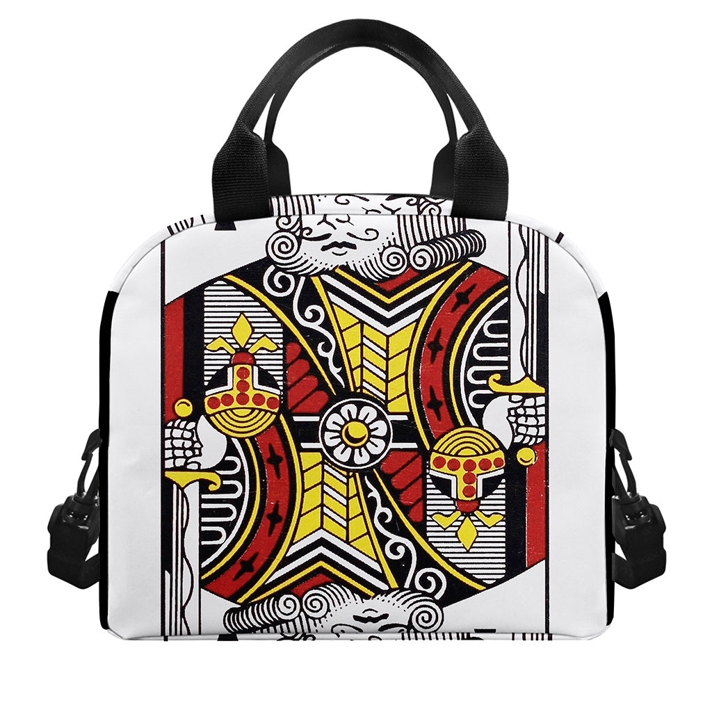 King Of Clubs Playing Card Print Insulated Lunch Bag