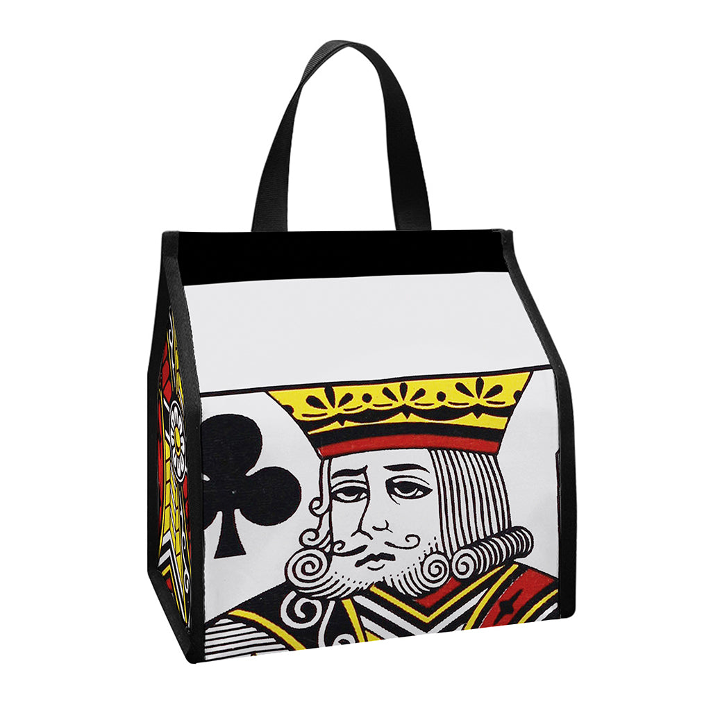 King Of Clubs Playing Card Print Insulated Lunch Tote