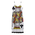 King Of Clubs Playing Card Print Jersey Midi Cami Dress