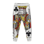 King Of Clubs Playing Card Print Jogger Pants
