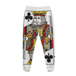 King Of Clubs Playing Card Print Jogger Pants