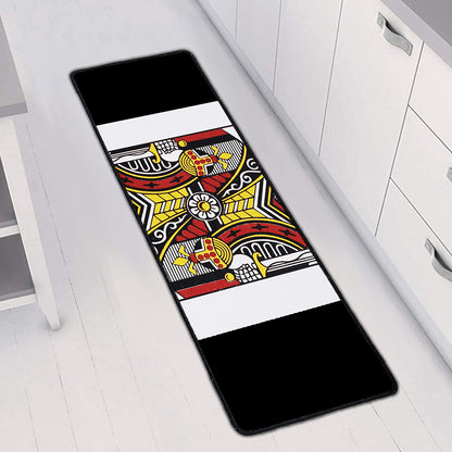 King Of Clubs Playing Card Print Long Kitchen Mat