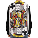 King Of Clubs Playing Card Print Long Sleeve Baseball Jersey