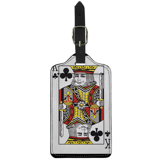 King Of Clubs Playing Card Print Luggage Tag